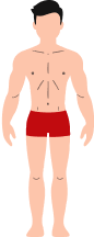 Exemplo de biotipo mesomorfo masculino